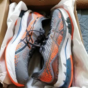 ASICS Men's Gel-Kinsei Blast Running Shoes Sheet Rock/Shocking Orange US size 11